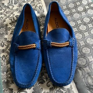 Mens Aldo Blue Suede Shoes